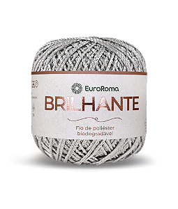 Fio Brilhante Euroroma 100% poliester 136m 260 Prata