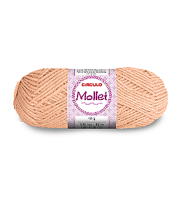 Lã  Mollet 100g Círculo 200m Cor 4224 Peach Fuzz