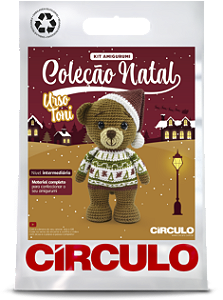 Kit Amigurumi Coleção Natal 25 Urso Toni