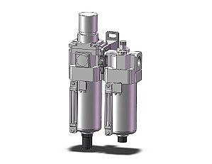 AC40A-F04DE-8-B LUBRIFIL COMCOMPLETO COM MANOMETRO COPO METALICO DRENO AUTOMATICO ROSCA 1/2 - SERIE AC-B SMC                    NCM :  84811000