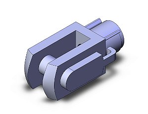 GKM4-8  GARFO PARA HASTE APLICAVEL EM CILINDRO MINI ISO  08 E 10 MM - SERIE C85 SMC                    NCM :  84129080