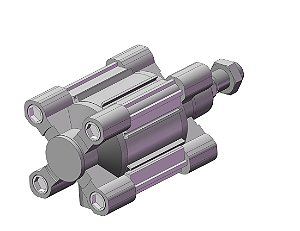 CP96SDB80-25C  CILINDRO PNEUMATICO DUPLA ACAO ISO 15552 DIAMETRO 80 MM CURSO 25 MM - SERIE CP96-C SMC                    NCM :  84123110