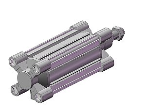 CP96SDB80-125C  CILINDRO PNEUMATICO DUPLA ACAO ISO 15552 DIAMETRO 80 MM CURSO 125 MM - SERIE CP96-C SMC                    NCM :  84123110