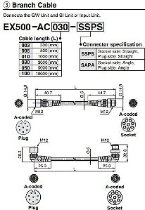 EX500-AC005-SAPA CABO CONECTOR PARA EX500 SERIE EX SMC                    NCM :  85444200