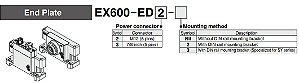 EX600-ED4 PLACA LATERAL PARA UNIDADE SI SERIE EX SMC                    NCM :  85177099