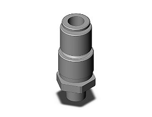 KSH08-01S  CONEXAO ROTATIVA RETA DE PLASTICO TUBO 8 MM ROSCA 1/8           NCM :  39174090