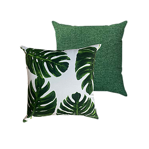 Kit 2 Capas de Almofada com Zíper - Costela de adão + Verde