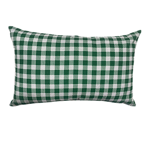 Capa De Almofada Retangular/Baguete - Xadrez Verde