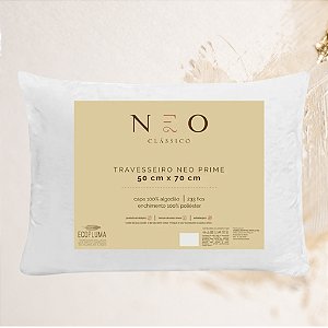Travesseiro Eco Pluma Neo Antialérgico Lavável Percal 50x70 Cor Branco