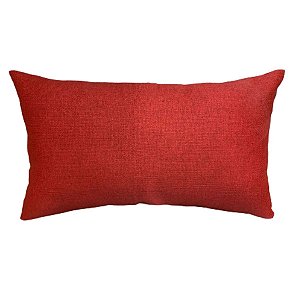 Capa De Almofada Retangular/Baguete - Linho Rústico Vermelho
