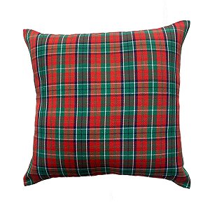 Capa de almofada Jacquard Fio Tinto - Xadrez Verde