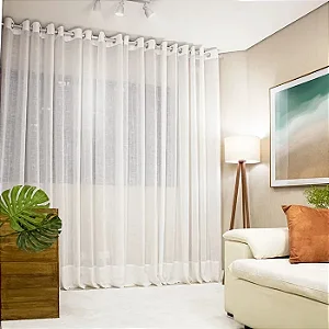 Cortina P/ Varão - 3,90 A x 3,00 L - Linho gaze Off white