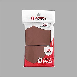 Central Shield - Matte: Marrom Pastel