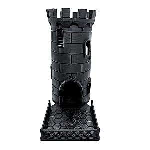 Torre de Dados com Cercado Quadrado Preto