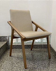 Cadeira Frame sem Braço em Linho - Breton (Mostruário de Loja)