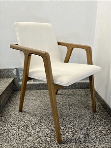Cadeira Frame com Braço em Algodão - Breton (Mostruário de Loja)