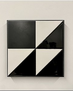 Quadro Abstrato Patch Brasília  em Azulejo 30x30 - Artesanal (Apartamento Decorado)