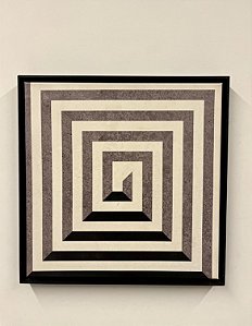 Quadro Geométrico em Tela 50x50 - Artesanal (Apartamento Decorado)