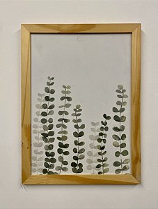 Quadro Folhagem Verde 27x36 - Artesanal (Apartamento Decorado)
