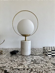 Luminária de Mesa Camboatá em Mármore - Breton (Novo)