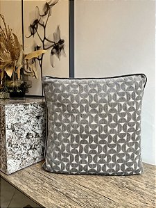 Almofada Losango em Gorgurão e Linho 50x50 - XX (Apartamento Decorado)