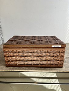 Caixa Organizadora com Tampa em Palha - Artesanal (Apartamento Decorado com Detalhe)