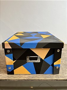 Caixa Organizadora com Tampa em Papelão - Artesanal (Apartamento Decorado)