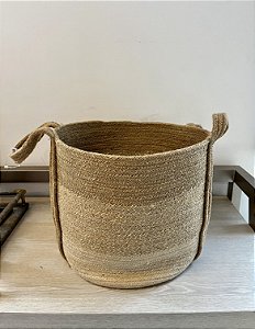 Cesto Tricolor BG em Fibra Natural - Ls Selection (Apartamento Decorado)
