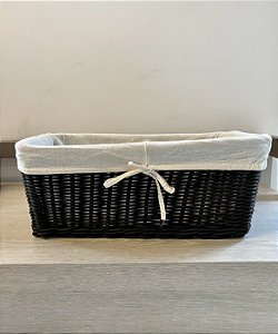 Cesto de Pães em Palha com Forro - Artesanal (Apartamento Decorado com Detalhe)