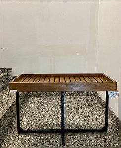 Mesa Lateral Devah Retangular em Madeira Maciça - Breton (Mostruário de Loja)