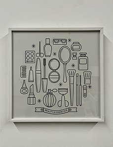 Quadro Beauty e Comestics PB 25x25 - Artesanal (Apartamento Decorado)