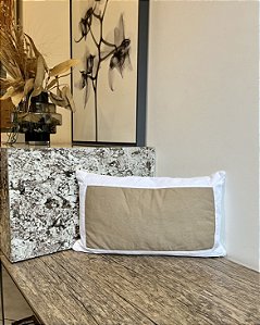 Almofada Geométrica Moldura Bege 50x30  - Breton (Apartamento Decorado)