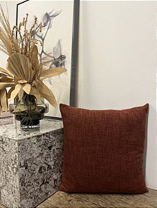 Almofada Lisa em Linho 50x50 - Artesanal (Apartamento Decorado)