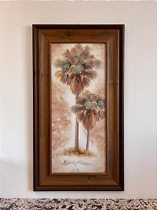 Quadro Coqueiro em Tela 90x50 - Paula Soares (Apartamento Decorado com Detalhe)