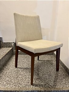 Cadeira Dueto sem Braço em Linho - Breton (Mostruário de Loja)