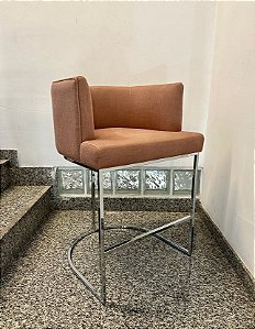 Banqueta Aston Ilha em Linho - Breton (Mostruário de Loja)