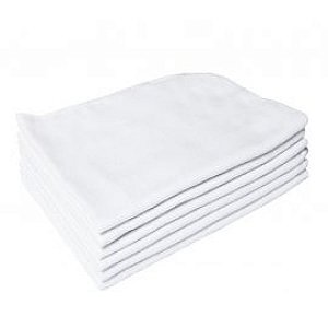 PACOTE DE FLANELA BRANCA C/12 MEDIO 28X48