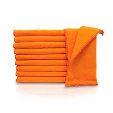 FLANELA LARANJA PEQUENA 28X48 COM 12 UNIDADES