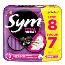 ABSORVENTE SYM COM ABAS C/ 8 UNIDADES