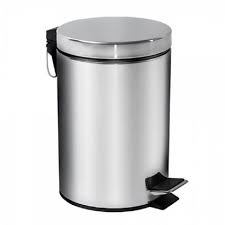 LIXEIRA INOX PEDAL VENKY 5LTS