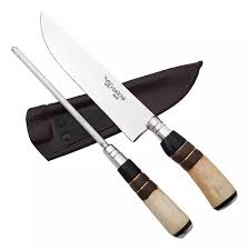 "KIT CHURRASCO FACA 8"" + CHAIRA 8"""