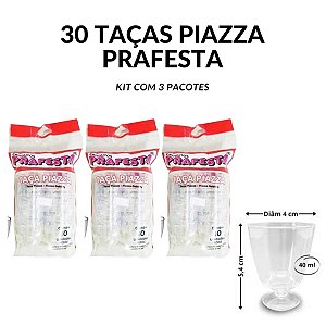KIT COM 30 TAÇAS PIAZZA PRAFRESTA - 40 ML