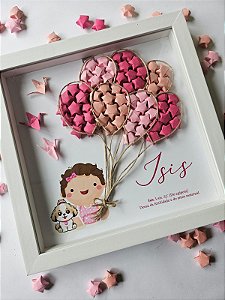 Quadro Menina com Balões