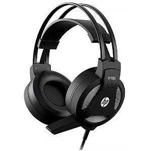 Headset Gamer HP H100 Stereo 2 P2 3.5mm Driver 50mm Preto