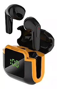 Fone Sem Fio Lehmox Bluetooth 5.3 Lef-pro90 Bateria 4 Horas Cor Preto Luz Verde-escuro