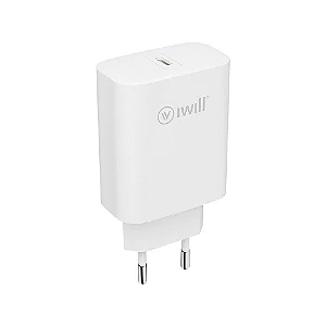 Carregador com 1 porta USB-C 33W Branco - iWill