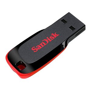Pen Drive 16GB SanDisk Cruzer Blade, USB 2.0, Preto - SDCZ50-016G-B35