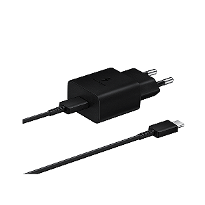 Carregador de Parede Samsung Rápido 15W, Com Cabo, Bivolt Preto