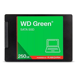 SSD WD Green SATA, 250GB, 2.5", Leitura: 545MB/s, Gravação: 430MB/s - WDS250G5G0A