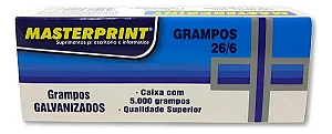 Grampos Galvanizados 26/6 Masterprint